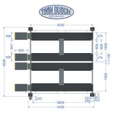 4 post double parking lift - 3.6 t