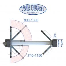 Elevator auto cu 2 coloane 4,2 TONE BASIC LINE - GREY