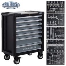 Carucior de scule profesional cu 7 sertare - echipat - TWW7G-5