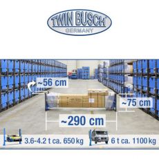 Elevator cu 2 coloane 6 tone - electromagnetic - TW260-400-G