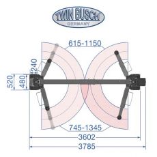 Elevator cu 2 coloane 4.2 tone - Comfort-Line - Grey-Line