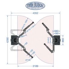 Elevator cu 2 coloane 8 tone - Heavy‑Line - GREY Line